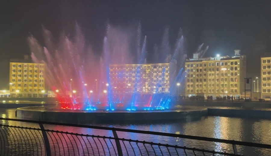 Luz para lago de peixes